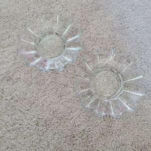 Set of vintage glass ashtrays/trinket bowls